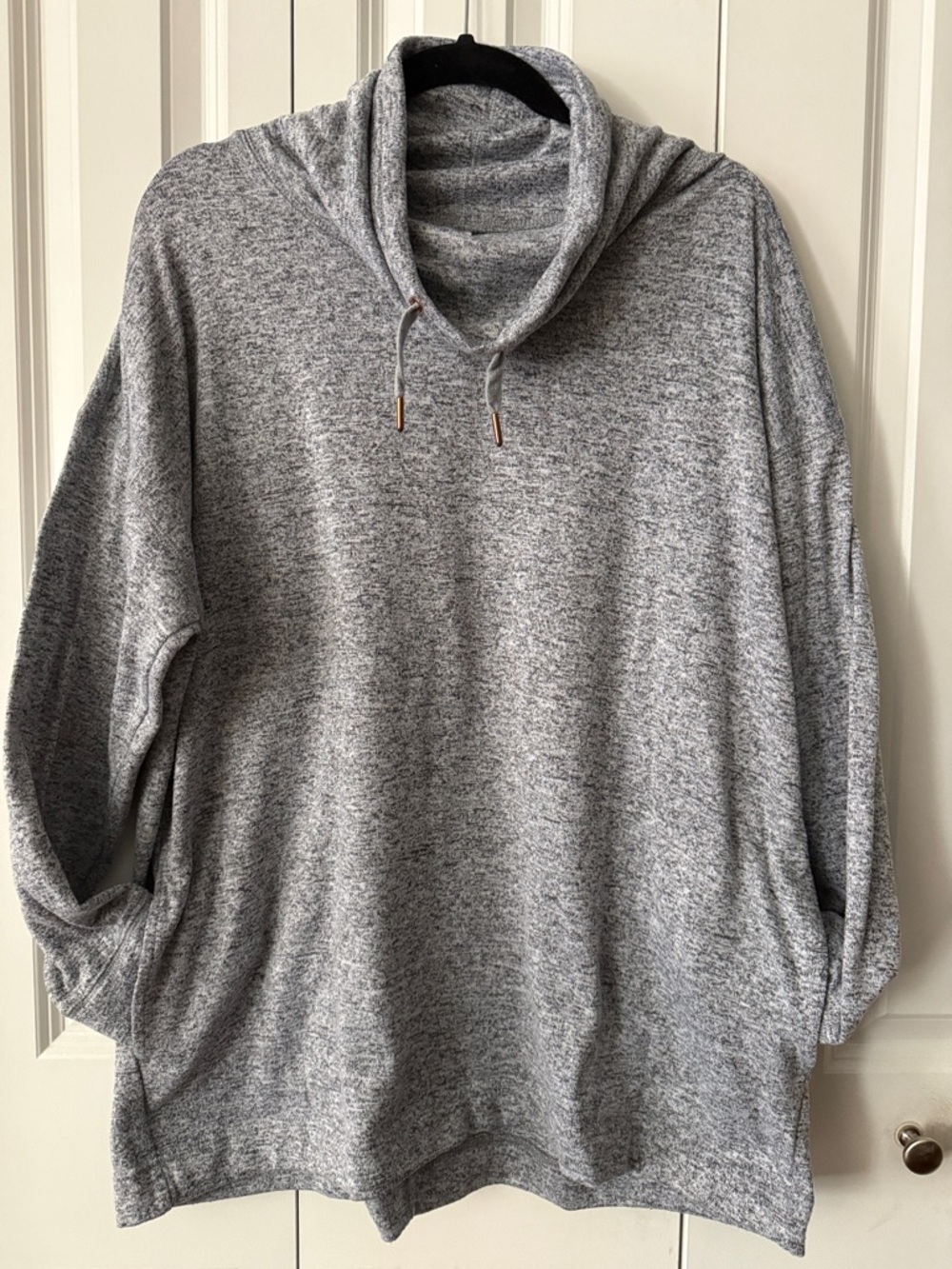 Old Navy Heather Gray Cowl Neck Drawstring Sweatshirt
